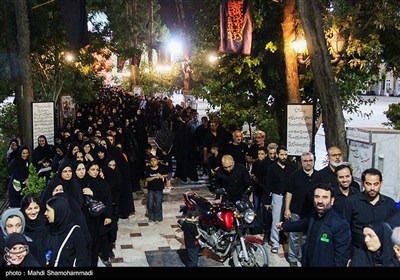 مراسم عزاداری شب تاسوعای حسینی در امامزاده عبدالله (ع) ری