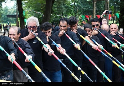 آیین کرنی زنی عاشورا در روستای بی بالان گیلان