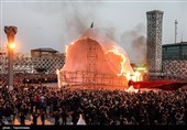 خیمه سوزان عصر عاشورا در میدان امام حسین (ع)