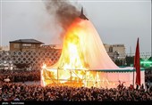 خیمه سوزان عصر عاشورا در میدان امام حسین (ع)