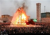 خیمه سوزان عصر عاشورا در میدان امام حسین (ع)
