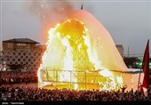خیمه سوزان عصر عاشورا در میدان امام حسین (ع)