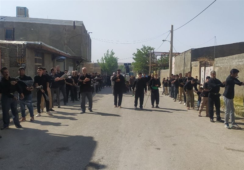 عزاداری مردم روستای رضوانکده ملایر در روز سوم شهادت امام حسین (ع)‌ + فیلم و عکس