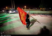 حرکت کاروان پیاده‌روی عشاق الحسین (ع)  از سربندر استان خوزستان