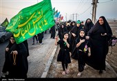 حرکت کاروان پیاده‌روی عشاق الحسین (ع)  از سربندر استان خوزستان