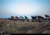 حرکت کاروان پیاده‌روی عشاق الحسین (ع)  از سربندر استان خوزستان