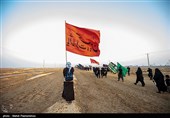 حرکت کاروان پیاده‌روی عشاق الحسین (ع)  از سربندر استان خوزستان