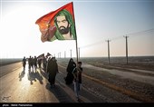 حرکت کاروان پیاده‌روی عشاق الحسین (ع)  از سربندر استان خوزستان