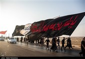 حرکت کاروان پیاده‌روی عشاق الحسین (ع)  از سربندر استان خوزستان