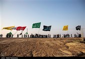 حرکت کاروان پیاده‌روی عشاق الحسین (ع)  از سربندر استان خوزستان