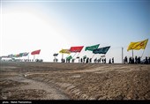 حرکت کاروان پیاده‌روی عشاق الحسین (ع)  از سربندر استان خوزستان