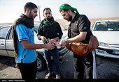 حرکت کاروان پیاده‌روی عشاق الحسین (ع)  از سربندر استان خوزستان