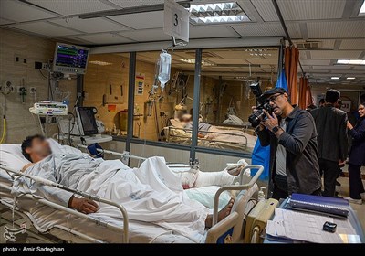 مجروحین حادثه تروریستی شاهچراغ در بیمارستان نمازی شیراز