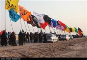 حرکت کاروان پیاده‌روی عشاق الحسین (ع)  به سمت کربلا معلی - آبادان