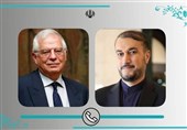 مباحثات هاتفیة بین وزیر الخارجیة الإیرانی وجوزیف بوریل حول الأوضاع فی المنطقة