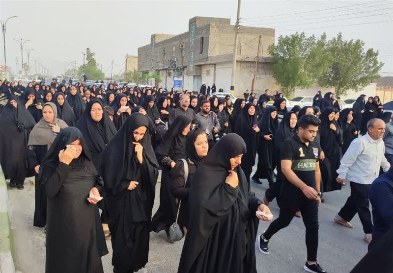 پیکر جانباز و آزاده دفاع مقدس «دوراهکی» در بندر دیر تشییع شد + تصویر