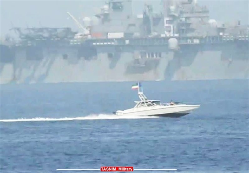 IRGC Releases Images of Encounter with US Helicopter Carrier