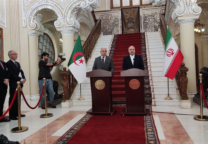 تاکید روسای مجلس ایران و الجزایر بر گسترش همکاری‌ها در سطح بین‌المللی