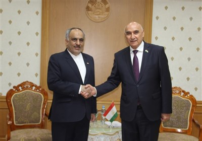  دیدار خداحافظی سفیر ایران با رئیس مجلس تاجیکستان 
