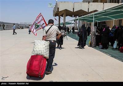 انتقال زائران اربعین حسینی با قطار به مرز شلمچه