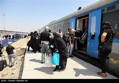 انتقال زائران اربعین حسینی با قطار به مرز شلمچه
