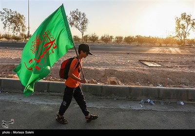 پیاده روی زائرین اربعین حسینی در مسیر نجف به کربلا