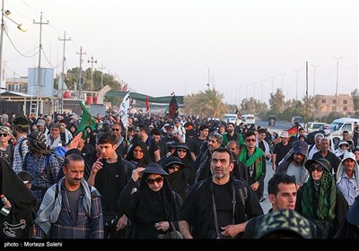 پیاده روی زائرین اربعین حسینی در مسیر نجف به کربلا