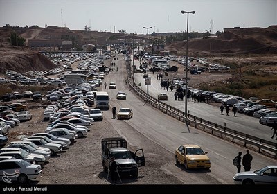 تردد زائرین اربعین حسینی از مرز خسروی