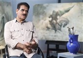 بحرینی: نقاشی‌‌هایم روضه‌ تصویری است و نسل امروز به چنین روضه‌هایی نیاز دارد + فیلم