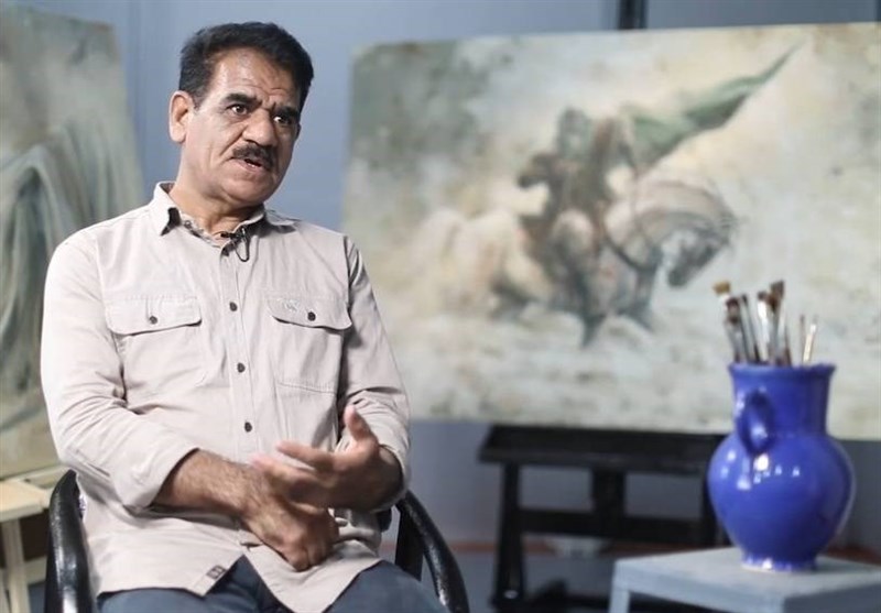 بحرینی: نقاشی‌‌هایم روضه‌ تصویری است و نسل امروز به چنین روضه‌هایی نیاز دارد + فیلم