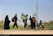 پیاده روی زائرین اربعین حسینی در مسیر نجف به حله