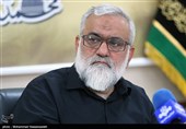 سردار محمدرضا نقدی معاون هماهنگ‌کننده سپاه پاسداران انقلاب اسلامی در جلسه هماهنگی ستاد برگزاری جاماندگان پیاده روی اربعین حسینی