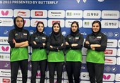 تنیس روی میز قهرمانی آسیا| صعود تیم بانوان ایران به جمع 10 تیم برتر