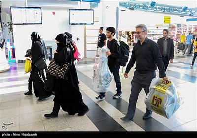 اعزام زائران اربعین حسینی از فرودگاه مشهدمقدس