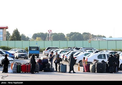 اعزام زائران اربعین حسینی از فرودگاه مشهدمقدس