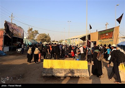 بازگشت زائرین اربعین حسینی از مرز خسروی