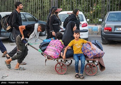 بازگشت زائرین اربعین حسینی از مرز شلمچه 