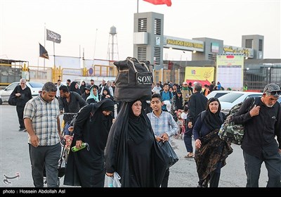 بازگشت زائرین اربعین حسینی از مرز شلمچه 