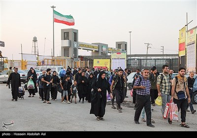 بازگشت زائرین اربعین حسینی از مرز شلمچه 