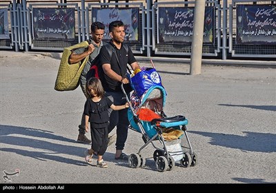 بازگشت زائرین اربعین حسینی از مرز شلمچه 