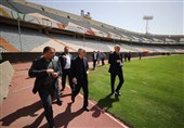 بازید سرپرست وزارت ورزش از ورزشگاه آزادی در آستانه دیدار پرسپولیس - النصر + تصاویر