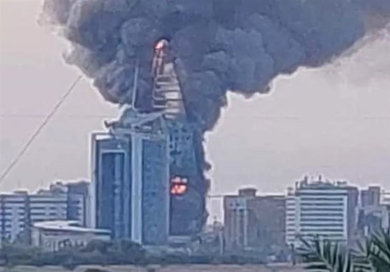 Landmark Skyscraper in Khartoum Engulfed in Flames amid Army-Rival Forces’ Clashes