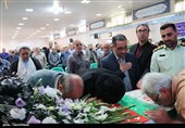 مراسم وداع با پیکر جانباز شهید "سیدهاشمی" برگزار شد + تصویر