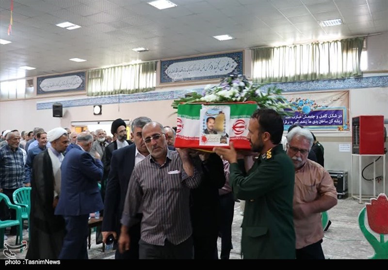 مراسم وداع با پیکر جانباز شهید "سیدهاشمی" برگزار شد + تصویر