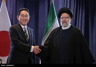 دیدار آیت‌الله سید ابراهیم رئیسی رئیس جمهور با فومیو کیشیدا نخست وزیر ژاپن