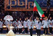 افتتاحیه بازی‌های آسیایی هانگژو| رژه کاروان شهید حججی با پرچمداری فروغی و کیانی/ نمایش «برج آزادی» به عنوان نماد کشور ایران + عکس و فیلم