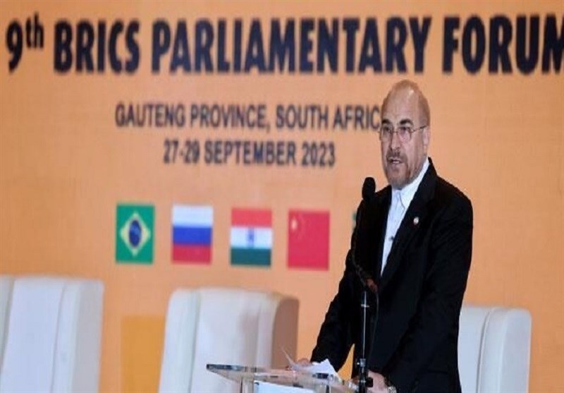 قالیباف :&quot;بریکس&quot; هی الرمز الأکثر أهمیة للجهود المبذولة لجعل النظام الدولی أکثر عدالة
