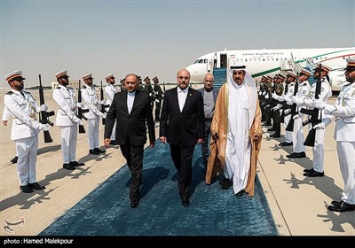 استقبال رسمی رئیس مجلس ملی امارات متحده عربی از محمدباقر قالیباف رئیس مجلس شورای اسلامی
