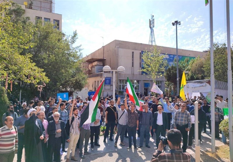 تجمع دانشجویان در دانشگاههای تهران در حمایت از مردم فلسطین