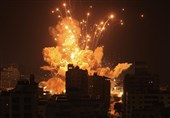 طوفان الاقصی| تداوم حملات وحشیانه هوایی صهیونیست‌ها به نوار غزه